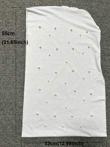 1pc Solid Color Ready-To-Wear Headscarf Hat With Pearl Decor For Women - Pearl-decorated Headscarf - View 4