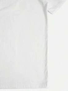 Top Casual de Manga Corta para Mujer con Estampado de Tulipanes Pintados a Mano sobre Tallo Verde - Diseño Cómodo y Clásico, Cuello Redondo, Uso en Todas las Temporadas - Tayzi NL - Blanco - Ver 4