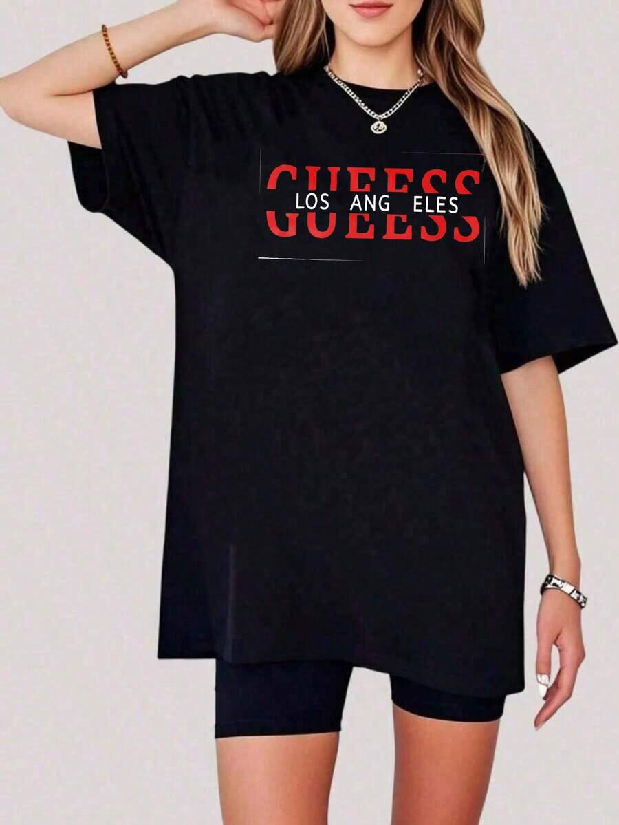 1 Piece 180g Women's T-Shirt, Men's Casual Cotton Crew Neck T-Shirt. Women's Sports T-Shirt. Designed By Y2K Generation Artists In The Bababask Style, Made From 100% Pure Cotton. Creative Cartoon Pattern Design, Comfortable Short Sleeves - 黑色7 - 查看 1
