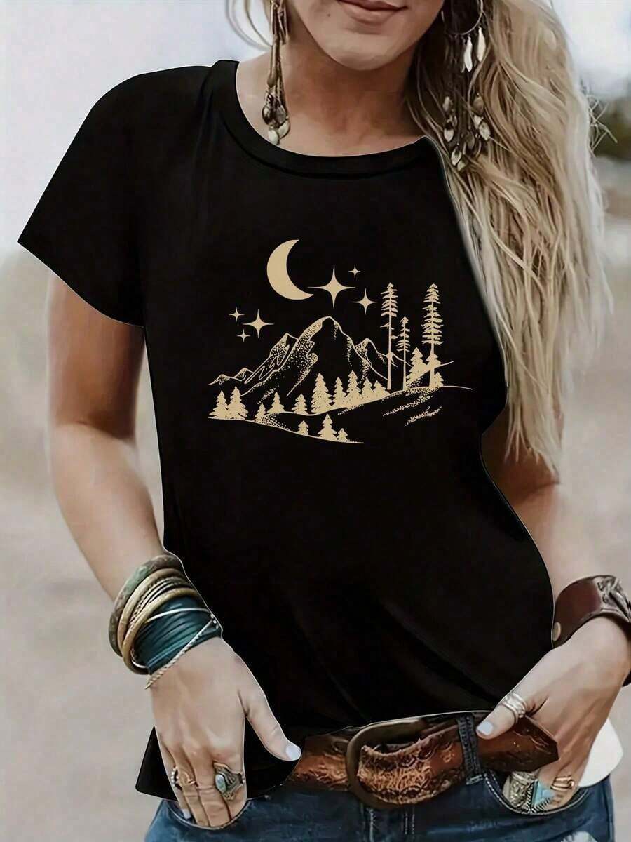 Women T-Shirts - Black - View 1
