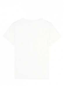 Camiseta de algodón purodeMujer-CamisetadeVeranoparaMujer,TallaGrande,conCuelloRedondo,Transpirable,ImpresoydeMangaCorta,EstiloVintageconEstampadoAnimal(LeopardoyTigre)paraMujer-Su - Blanco - Ver 3