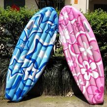 Inflatable Surfboard Hawaii Theme Beach Pool Decor, Suitable For Beach, Tropical, Hawaii Party Decoration, Inflatable Backyard Pool Surfboard - Multicolor - View 6