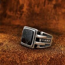 1 chiếc nhẫn vuông tối giản màu ngọc lam, thiết kế thời trang unisex, món quà tuyệt vời dành cho đồng nghiệp, cha. - nhẫn - Xem 5