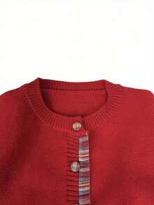 Women Cardigans - (red) - View 4