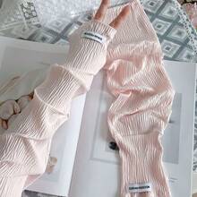 Women Loose Wrinkle Fake Layer Arm Covers, Summer Cooling Sun Protection Driving Sleeves - A - View 11