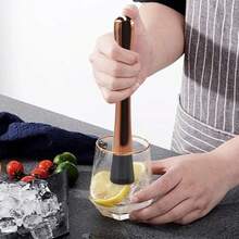 2Pcs 8 Inch Stainl Steel Muddler With Grooved Nylon Head Profional Bar Tool For Mixing Fruit Cocktails Herbs Ice Antique Copper - View 6