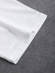 Camiseta Super Chida con Estampado de Carita Feliz, Playera de Algodón Suave, Ideal para Combinar con Shorts y Jeans, Look Casual y Divertido para la Semana - Blanco - Ver 4