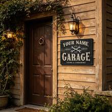 1pc Customized Aluminum Garage Sign, Personalized Metal Plaque With Name, Renowned Repair Shop Logo, Size 20.32X30.48cm, No Electricity Needed, Ideal For Home Decor, Great Gift For DIY Enthusiasts - Multicolor - View 7
