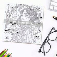 GDTME Midnight Killer: 1 Book Filled With Dark Gothic Charm And Bold Colors, Suitable For Adults And Teens. Includes Exquisite Tense Illustrations, Printed On 120g Paper, Total 24 Pages. - Coloring Book - View 5