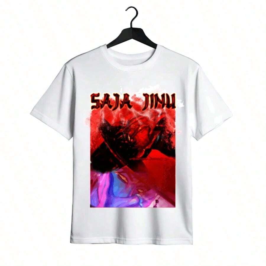 Tops para mujer Casual de Algodón para Mujer K-De Mon Hun Ting, Manga Corta, Cuello Redondo, Corte Regular con Estampado de Lema Gráfico - Blanco - Ver 1