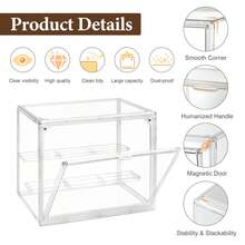 Piorlado Clear Display Case, 3 Tier Adjustable Display Stand, Acrylic Display Box With Magnetic Door, Dustproof Showcase For Collectibles - View 4