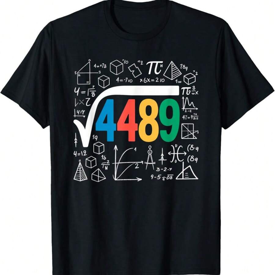 67 Shirt For Math Teachers 4489 Root Shirt Six Seven Tee T-Shirt - Black - View 1