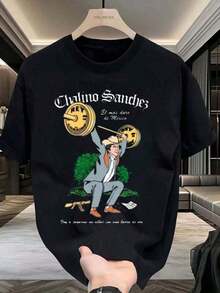 Corte holgado. Envío desde México Camiseta para Hombre Diseño de Chalino Sánchez, Perfecta para Amantes de la Música.Regalo para fans, tallas S M L XL XXL XXXL.Camiseta de verano, ligera, transpirable, de manga corta. playera de hombre twilight - Negro - Ver 6