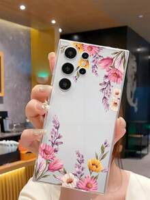 花朵图案 1 件装彩色花卉软壳手机壳，兼容 17/17 Air/17 Pro/17 Pro Max、荣耀、三星 Galaxy A04e/12/A13/A14/A34/A50/A52/A53/A54/S21/S22/S23/S24/S25/S25 Ultra、6A/7A/8A、12T/13T - 無色 - 查看 4