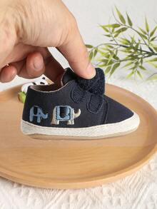 1 Paar Jungen Mädchen Cartoon Elefant Doppel-Klettverschluss Design Baby Kleinkind Sneaker, Frühling Herbst Sommer Winter - Blau - Übersicht 7