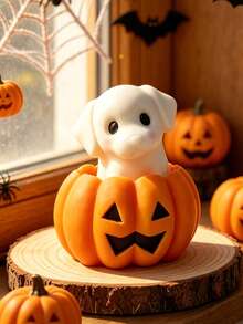 Halloween Cute Ghost Cat Dog Pumpkin Silicone Candle Mold, Non-Stick Reusable, Suitable For Halloween Scented Candles, Resin, Plaster, Handmade Soap DIY, Spooky Home Decor And Halloween Holiday Craft Supplies - A - View 2
