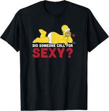Camiseta versátil para el día a díaValentine's Day Homer Did Someone Call for Sexy T-Shirt,camisetas de Pascua para bebés niñas,Ropa de verano,Láminas de anime,Ropa de apoyo esencial para la Copa del Mundo,Camisetas con diseños gráficos para niños pequeños, aptas para el uso diario,Camiseta de hombre - Negro - Ver 6