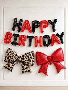 15 pezzi Set di palloncini a forma di farfalla con stampa leopardata opaca, include fiocchi rossi e a stampa leopardata, palloncini a lettere "Buon Compleanno" misti in nero e rosso, per decorazioni a tema farfalla, compleanni, San Valentino, feste di compleanno a tema leopardato, feste a tema selvaggio, serate tra ragazze, feste a tema ciliegia, feste retrò, celebrazioni femminili selvagge, addii al nubilato e qualsiasi altro evento con atmosfera leopardata e dolci elementi - Multicolore - Visualizzare 1