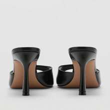 Women'S Pointed Open Toe Stiletto Sandals Elegant Slip On Comfort Kitten Heel Slingback Mules Wedding Party Daily Heel Backless Dress Slippers Pumps - Schwarz 8CM - Übersicht 4