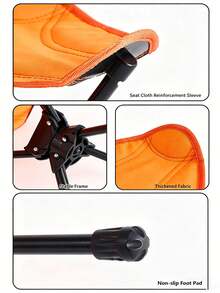 Rotatable Triangular Stool, Lightweight Folding Stool, Portable Folding Camping Stool, Max Load 550lbs, With Storage Bag, Sturdy Design, Unisex, Multi-Color Options, Suitable For Hiking, Fishing, Camping, Gathering, Picnic, BBQ, Outdoor, Party, Queuing, Camping Gear, Made Of Weather-Resistant Fabric - Multicolor - View 8