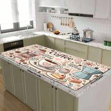 1 pieza Estera de secado de café, Almohadilla para máquina de café, Estera absorbente con tema de café de dibujos animados, Con diseño retro de máquina de café y taza rosa, con decoración floral y de corazones, Adecuada para mesa de comedor y cafetería, Destacando la absorción y el ambiente acogedor, Estera de drenaje multiusos, Regalo para el hogar, Decoración de mesa - XYLSD-348 - Ver 14