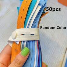 50/100pcs/Set, Random Color, Canvas Elastic Organizer Straps With Adjustable Buttons - Suitable For Clothing Storage, Luggage Space Saving, Drawer And Wardrobe Organization, Bedding Fixing, Etc. - Multicolor - View 12