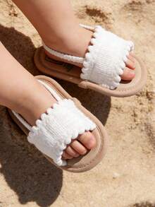 Giày sandal mùa hè cho bé gái, giày tập đi cho trẻ sơ sinh và trẻ mới biết đi, giày váy cho bé sơ sinh và trẻ tập đi. - trắng - Xem 7