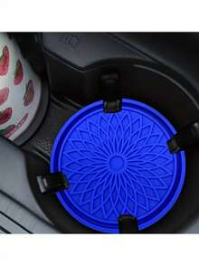 2pcs/Set Car Cup Holder Coasters - Non-Slip Silicone Cup Mats Fit For Cars, SUVs, Trucks, Universal For Most Cup Holders And Beverage Cans, Dust-Proof And Heat-Resistant Interior Accessories - A - View 2