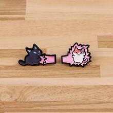 2pcs/Set Pin Enamel dan Bros Lencana untuk Ransel Tas Punggung Dekorasi Keren untuk Hadiah Teman - MultiWarna - View 5