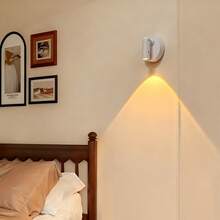 1 buah Lampu Malam LED, 3 Warna Dapat Diatur, Dapat Diputar 350°, Dapat Diisi Ulang USB, Lampu Sorot Sensor Gerak LED, Gaya Minimalis, Pilihan Warna Ganda Hitam/Putih, Pemasangan Tanpa Bor, Cocok Untuk Kamar Tidur, Karya Seni, Penerangan Tanaman Pot, Membaca di Samping Tempat Tidur, Hadiah Hari Valentine/Natal - MultiWarna - View 3