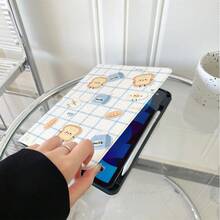 1 chiếc ốp lưng máy tính bảng in hình bánh mì nướng dễ thương, kiểu dáng sách, có thể lật mở - Chân đế đa góc, có ngăn đựng bút, tương thích với iPad/Galaxy Tab/Pad/Matepad. - Nhiều màu - Xem 3