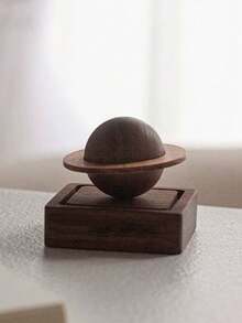 Planet-Shaped Wooden Aroma Diffuser, A Unique Solid Wood Decorative Item. Suitable For Use In Cars And As Home Decor. Releases Essential Oils Over A Long Period. Room Decor, Stylish Decor, Aroma Diffuser - Multicolor - View 3