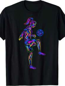 Camiseta Unisex de Fútbol Mundial Deportiva para Jugadores - Regalo Unisex - Negro - Ver 6