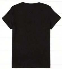 Single Garment Set, Not A 3-Piece Set. 1 Piece/Set Of Short-Sleeved T-Shirts Suitable For Streetwear. Oversized Crew Neck Top For Daily Outings, Camping, Concerts, Hip-Hop, Rock, And Rap Events For Women. It Consists Of A Short-Sleeved Crew Neck T-Shirt With A Simple And Casual Design Of Hearts, Bows, And Strawberries. The Women's Short-Sleeved Crew Neck T-Shirt Is Made Of 100% Cotton And Contains 220 Grams Of Cotton, Providing A Soft And Comfortable Feel, Suitable For Spring, Summer, Autumn, And Winter. Widely Used For Fitness Exercises, Daily Wear, Vacations, School, Office, Meetings, And Other Suitable Occasions. T-Shirts For Women And Men, Summer T-Shirts. Black, White, Beige - 黑色 - 查看 3