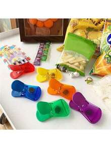 6pcs Magnetic Sealing Clips, Snack Sealing Clips, Moisture-Proof Refrigerator Magnetic Food Storage Clips, Kitchen Snack Sealing Clips, Daily Necessities, Suitable For Daily Life. - Various - View 5