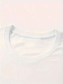 Camiseta de manga corta divertida y linda con estampado de letras y tomates, unisex, de algodón LSBY - Blanco - Ver 4