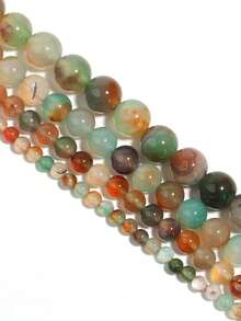 1 Hebra de Cuentas de Malaquita Natural 4/6/8/10/12mm, Adecuadas para Hacer Pulseras de Jade, Collares, Brazaletes, Joyas y Accesorios - Multicolor - Ver 7