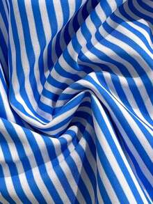 Traje de baño de una pieza con volantes y lunares negros para mujer, ideal para vacaciones en la playa, de la marca Swim Chiccia, sexy y con lazo. - Azul - Ver 5