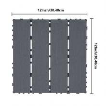 44 Pieces Of Interlocking Plastic Outdoor Flooring, Backyard Flooring.Outdoor Patio.Outdoor Walkway.Outdoor Floor Tiles.Waterproof Flooring.Outdoor Deck Tiles.Easy To Install, Sturdy PP Material, Suitable For Swimming Pools, Gardens. - Grey - View 13