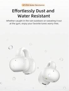 HP H10N 蓝牙 5.4 TWS 耳机，ENC 通话降噪，IPX4 防水，22 小时续航，触控无线耳机，带麦克风，游戏耳机，礼品装 - 查看 8