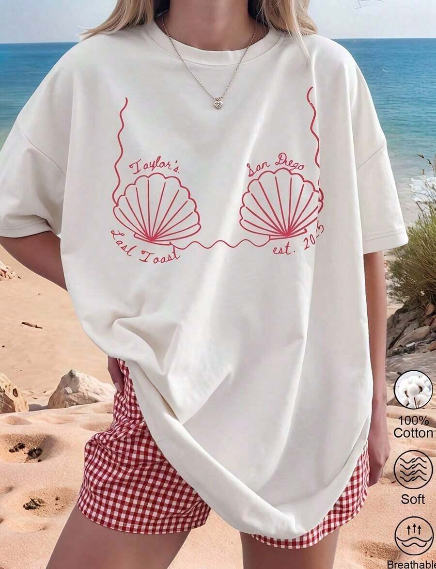 1pscWo's Nueva Camiseta de Verano Simple y Casual para Vacaciones, Holgada, Versátil, de Cuello Redondo, Moderna, para Uso Diario, Adecuada para Vacaciones, Camisetas Gráficas, Camiseta de Algodón 100% de Alta Calidad. Con estampado de mariposas, adecuada para niñas y mujeres, camiseta inspiradora de manga corta y cuello redondo, estilo estético lindo Y2K, top de verano, adecuada para actividades al aire libre, familia, trabajo o uso diario casual en la calle, 100% algodón. - Blanco - Ver 1