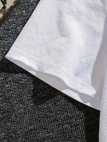Women's Heat Shirts, Short Sleeve T-Shirt For Women, Spring-Summer - Casual Round Neck Blouse, Compatible Top Suitable For Warm Climates, Medium Elasticity Opaque Shirt Not See-Through, Machine Washable, Casual Office Outfit, Sets And Layering. - 白色 - 查看 4