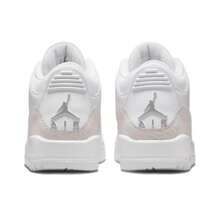 Nike Jordan Air Jordan 3 Leather Pure Money Comfortable, Slip-Resistant, Durable Mid-Top Retro Basketball Shoes Unisex White - CT8532-111 - 查看 5