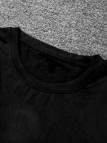 Nueva camiseta de cuello redondo para mujer, manga corta, holgada, casual y versátil con ‌ estampado de gatos a la moda ‌ , tejido suave y de buena caída 3UKS - negro - Ver 4
