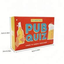 100 FRÅGOR PUBQUIZ HELA FÖR ALLMÄN KUNSKAP! Roligt dryckeskortspel, perfekt för vänner och familjesammankomster, julfest - Multifärgad - Visa 6