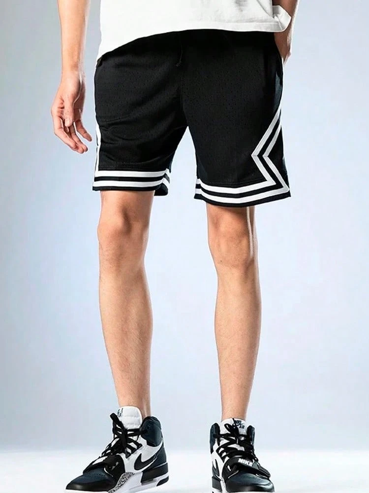 Nike Jordan Dri-FIT 條紋繫帶直筒合身戶外休閒短褲男女同款黑色FQ2990-010 - 黑色 - 查看 1