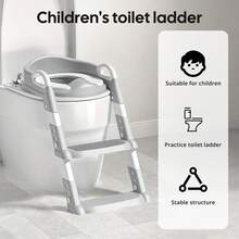 1pc Children's Toilet Trainer, Toddler Potty Seat With Step Stool, Suitable For Daily Use - Multicolor - View 7