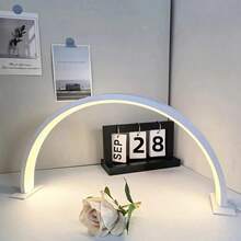 1pc USB Powered Crescent Moon LED Light, Portable, Suitable For Manicure, Eyelash Extension, Tattoo Lighting, Fashion Design, Nail Lighting, Modern Desk Lamp Gift - Nail Art Half Moon Lamp - View 13