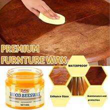 Acondicionador de madera de cera de abeja, realza el brillo y la durabilidad, textura no pegajosa, adecuado para gabinetes, escaleras y muebles de madera - A - Ver 3