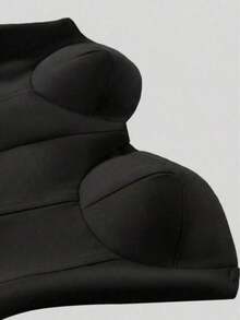 Top corto con corsé de cintura de espina de pescado, estilo sexy, tipo bandage, sin tirantes, para mujer, lindo para citas y fiestas, color negro, para verano - Negro - Ver 8